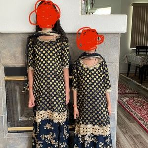 Kids Girls lehenga outfits- 9 year old and 11 year old.